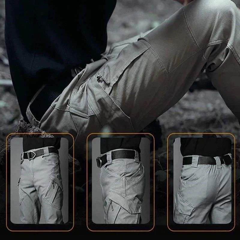 Mens Cargo Pants Tactical Waterproof Work Trousers Outdoor Hiking Combat Pants gallery