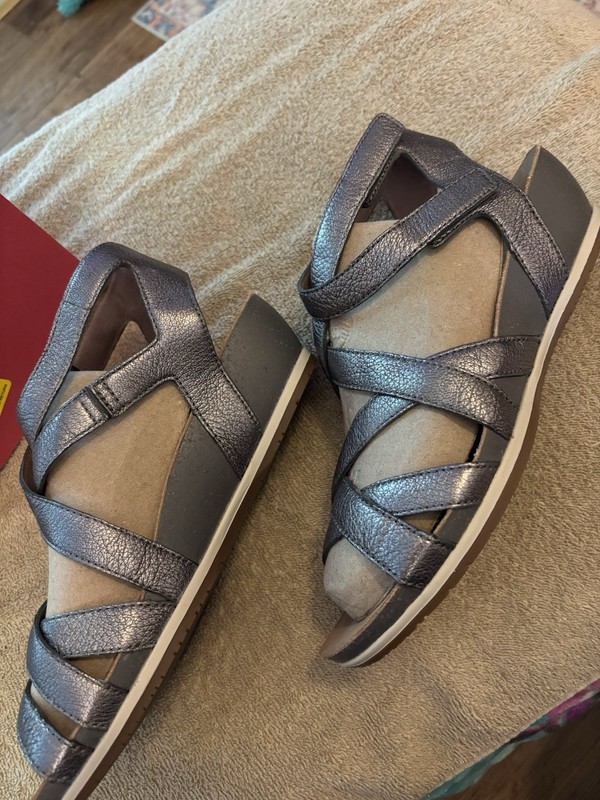 Dansko Veruca Nappa Graphite Sandals Women 40 Gladiator Casual Leather gallery