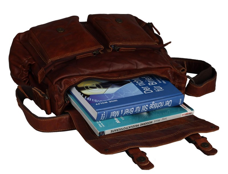 Rock Festival Vintage Leather Bag Purse Messenger Satchel Cognac Crossbody gallery