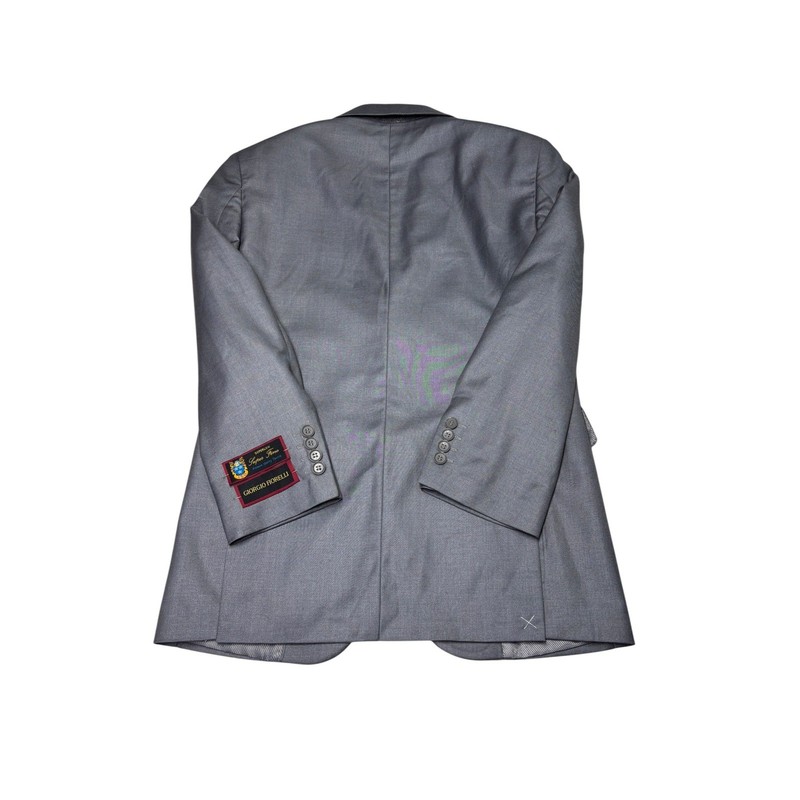NWT Giorgio Fiorelli Mens Grey Super Fine 2-Button Blazer Jacket 50 EU 40 US gallery