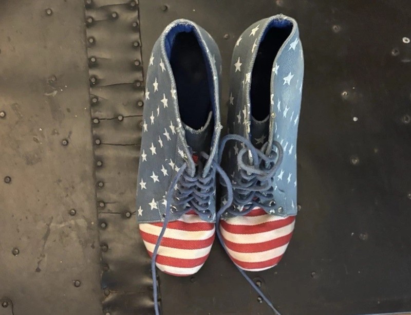 4th Of July Stars & Stripes Platform Ankle Boots Shoe SZ 9 – 5 Inch Heel