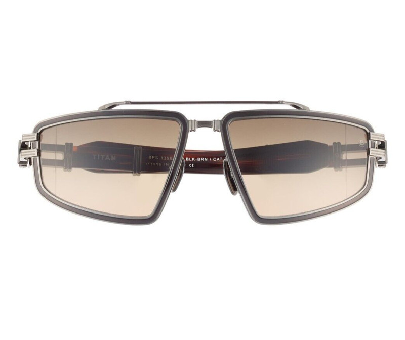 AKONI Balmain Rhodium Brown Titan sunglasses Tortoise Japan Titanium NIB
