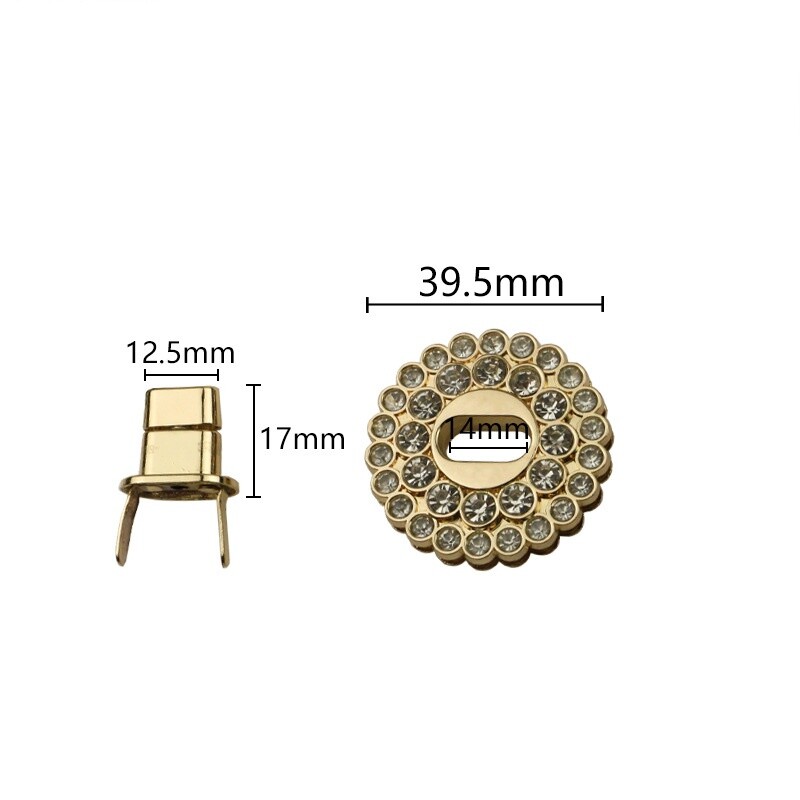 Hardware Lock Buckle Round Diamond Studded Twist Lock Bag Purse Strap Belt #G gallery
