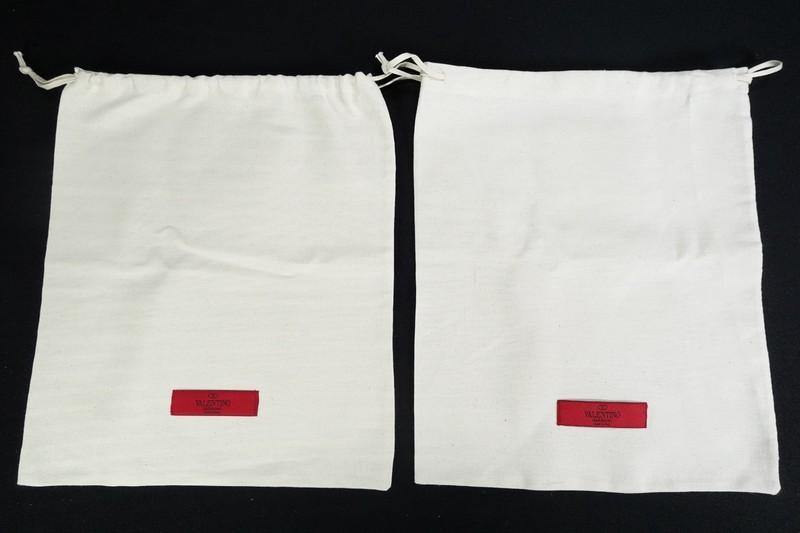 2 Valentino Designer Dust Cover Bags Drawstring Storage Shoes Handbag 11″ Wide