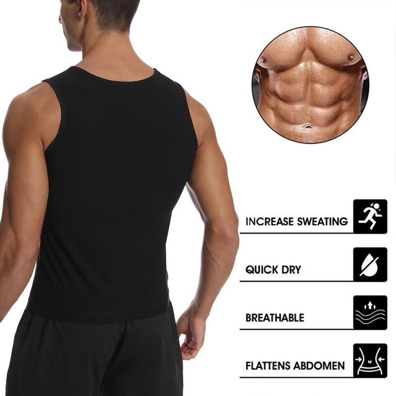 CGTFY Gynecomastia Compression Tank Top Men Sauna Slimming Shaper Sweat Vest US gallery