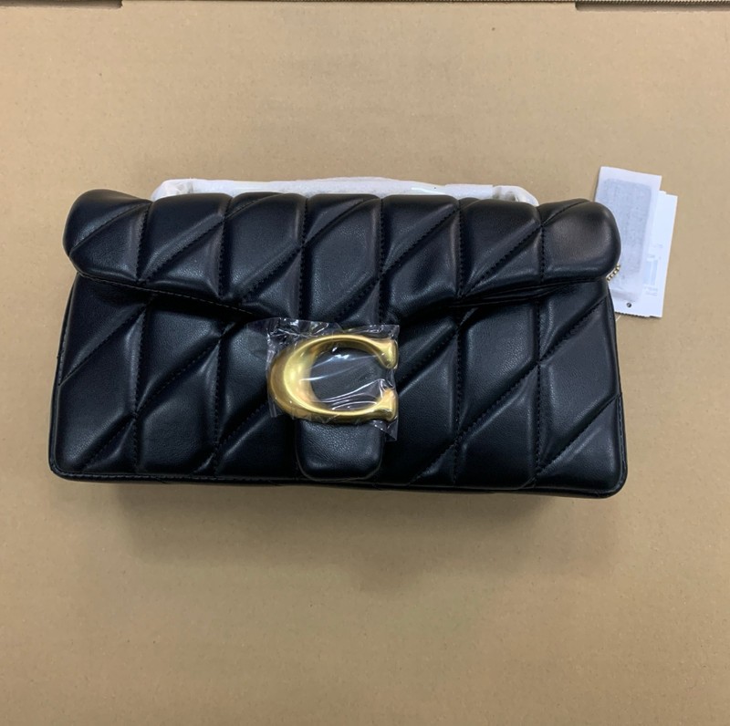 COACH Tabby Shoulder Bag 26 Quilted CP150 Brass / Black Nappa Leather Outlet New gallery