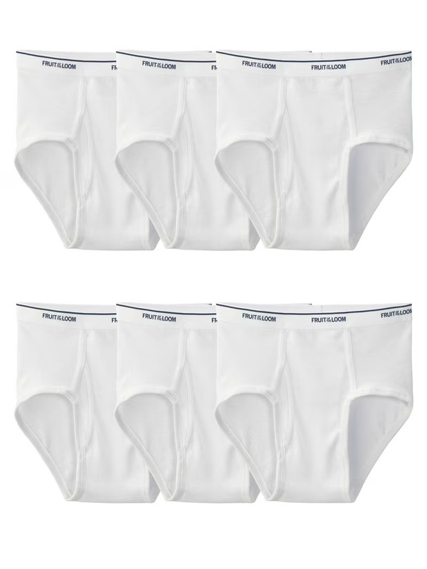 Fruit of the Loom 6 Men’s Briefs Underwear White and Colors Imperfect XL-2XL-3XL