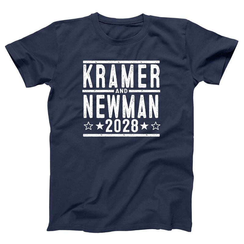 Kramer Newman 2028 Election funny seinfeld comedy show Xs-5x Unisex Soft Tshirt