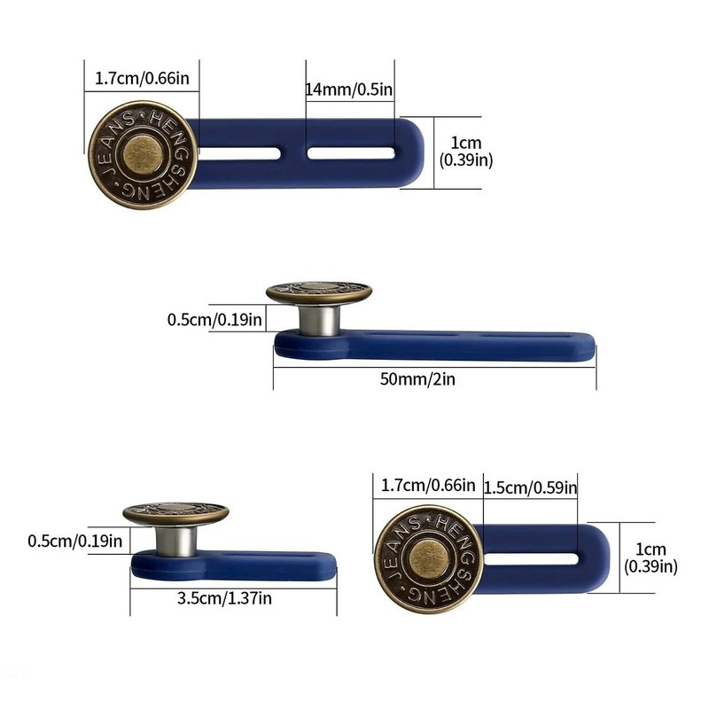 6PCS Jeans Button Extender Adjustable Waist Extender for Men Women Pants gallery