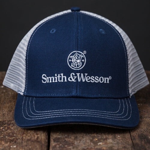 Smith & Wesson *BLUE & SILVER* Mesh Back CAP HAT *NEW w/TAG*