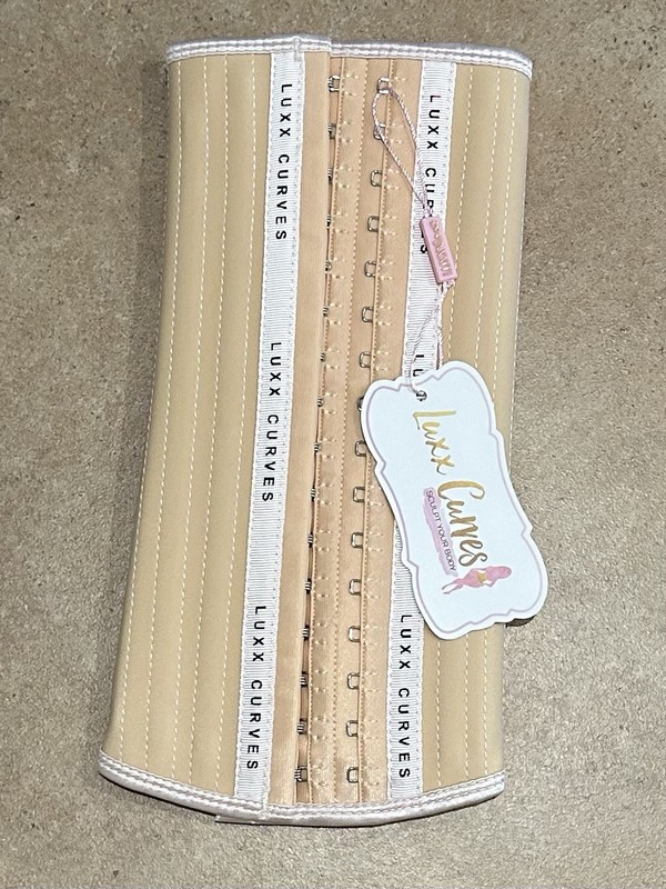 New In package Luxx Curves Waist Trainer, Size Small, long torso, beige