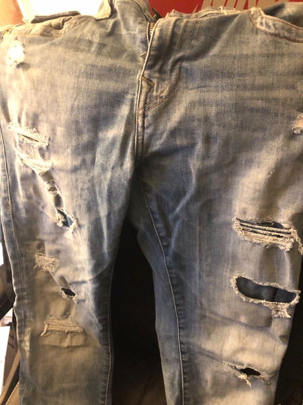 TRUE RELIGION ROCCO size 31 Relaxed Skinny straight leg wrecked gallery