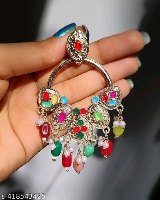 Kundan Jhumka Earrings Jewelry Set Bollywood Indian Gold Plated Style Jewelry gallery