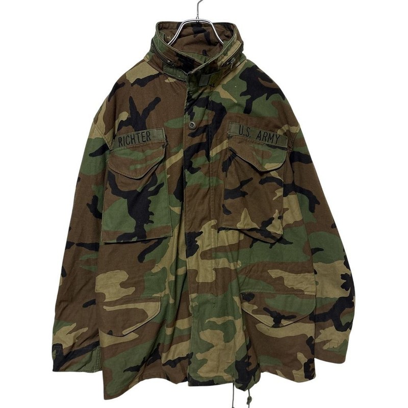 【US ARMY】 94年納入 米軍 実物 M-65 ウッドランドカモ フィールドジャケット S-3671