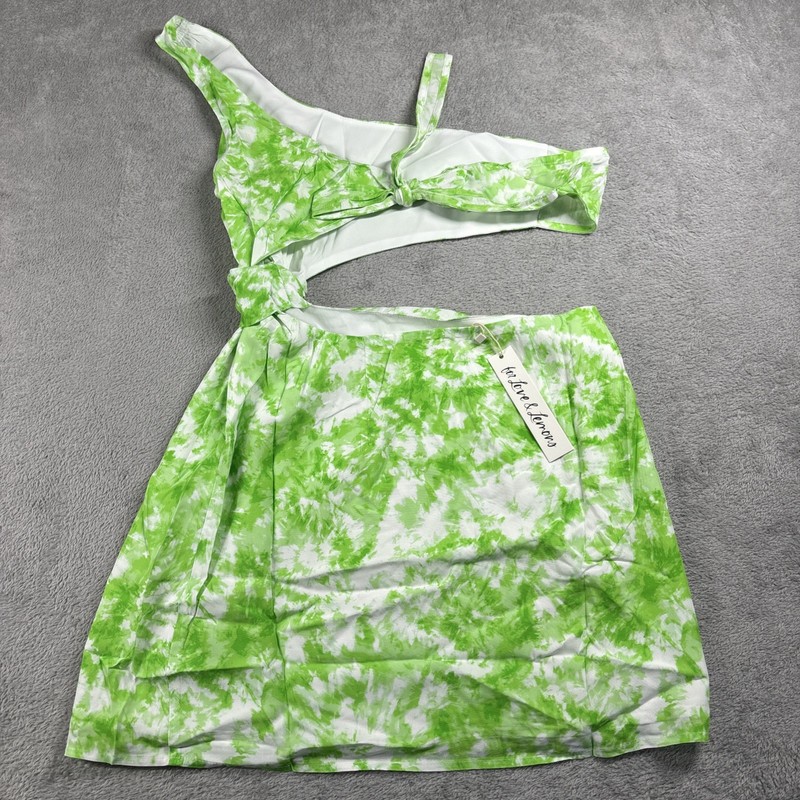 NWT For Love & Lemons Devon Mini Dress Tie Dye Cut Out Size Small gallery