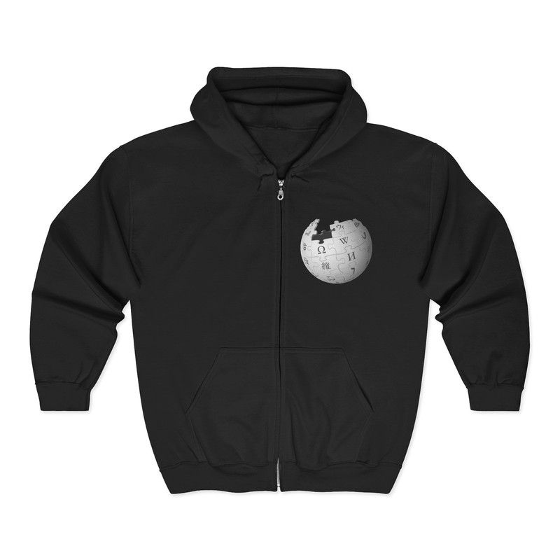 Wikipedia Globe Logo Hoodie | Wikipedia Languages Back Print