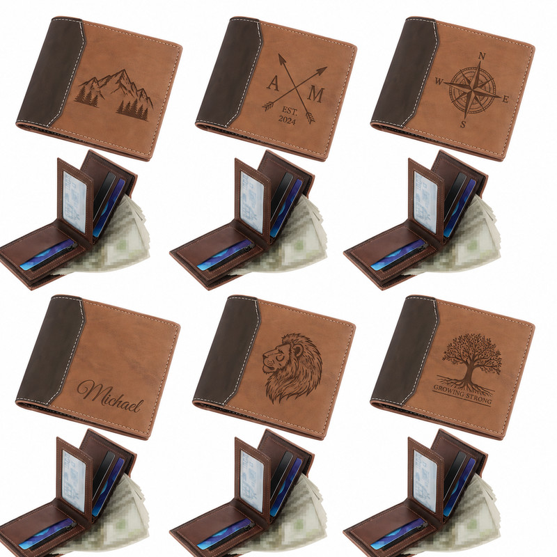 Custom Wallet For Dad With Kids Names, Day Gift, Customized Wallet gallery