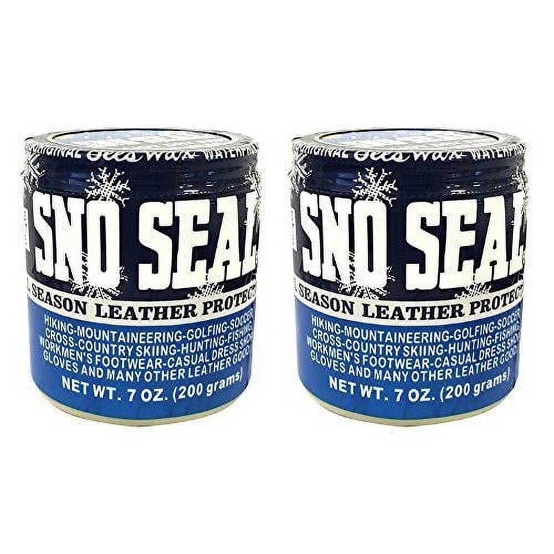 Sno-Seal Waterproofing Leather Protector Jar 7 oz. Rain Shoes & Snow Boots 2PACK