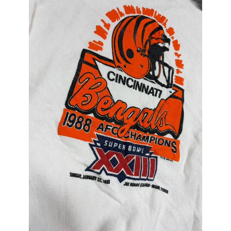 Vintage Healthknit Cincinnati Bengals 1988 AFC Champions Super Bowl Sweatshirt L gallery