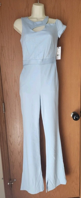 BAILEY 44 X-Small One Piece Cut-Out Treasure Island Ceil Blue Jumpsuit NWT