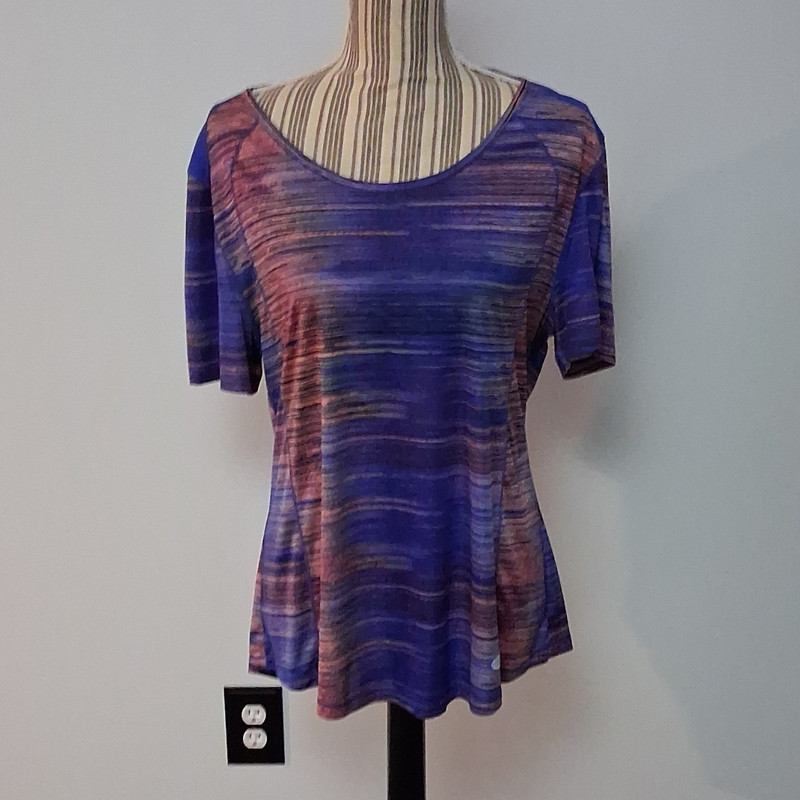 Reel Legends Reel-Tec Women’s XL Multicolor Lightweight Athletic Scoop Neck Tee