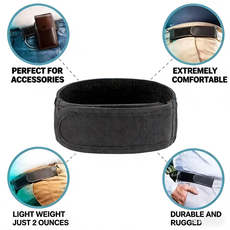 2PCS Adjustable No Buckle Belt for Men Elastic Stretch Waist Comfort Belt gallery