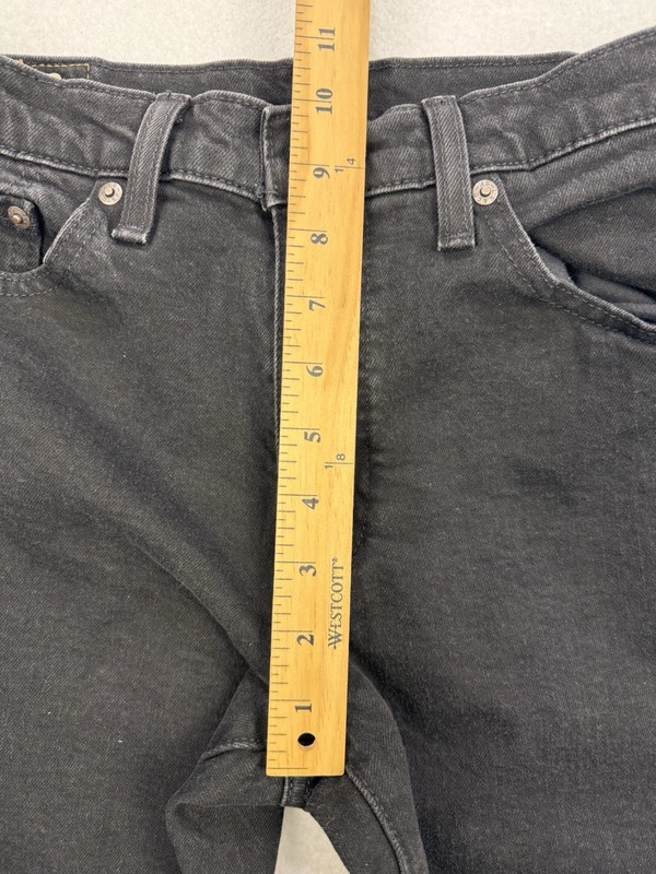 Levis 511 Premium Jeans Men 33x32 Black Slim Fit Stretch Distressed Denim gallery