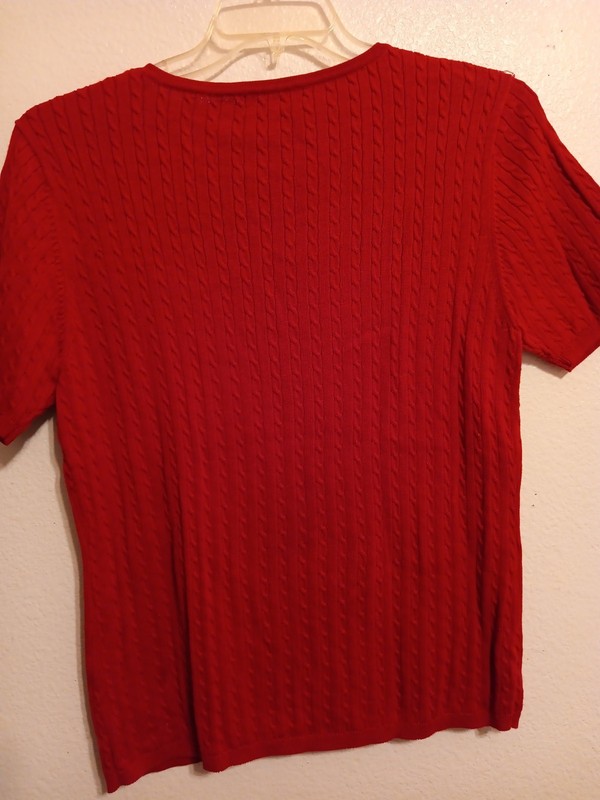 Mendocino Top Women Pull Over Red Short Sleeve Medium gallery