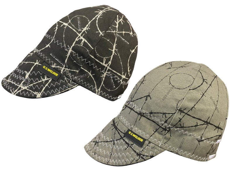 U.S. Welder by Comeaux Supply BARBED WIRE Print Reversible Welding Cap