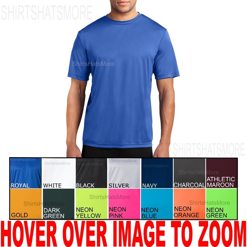 Mens Moisture WIcking Performance T-Shirt Gym Athletic S M L XL 2XL 3XL 4XL UPF