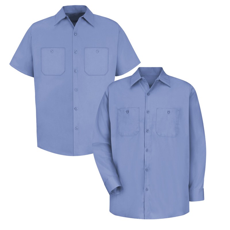 Red Kap Work Shirt 100% Cotton 2 Pocket Men's Durable Industrial Uniform gallery