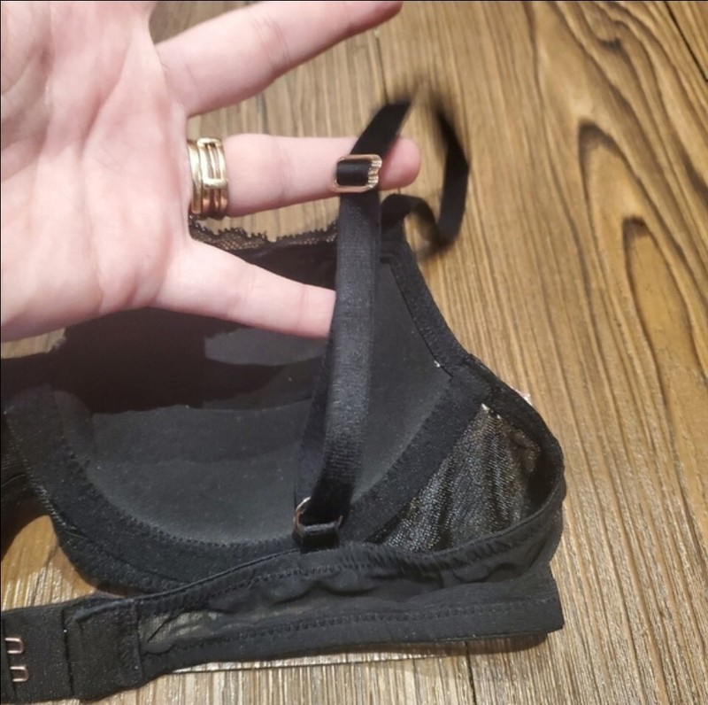 Victorias Secret 32A Lightly Lined Demi Bra Dream Angels Black Floral Lace Mesh gallery