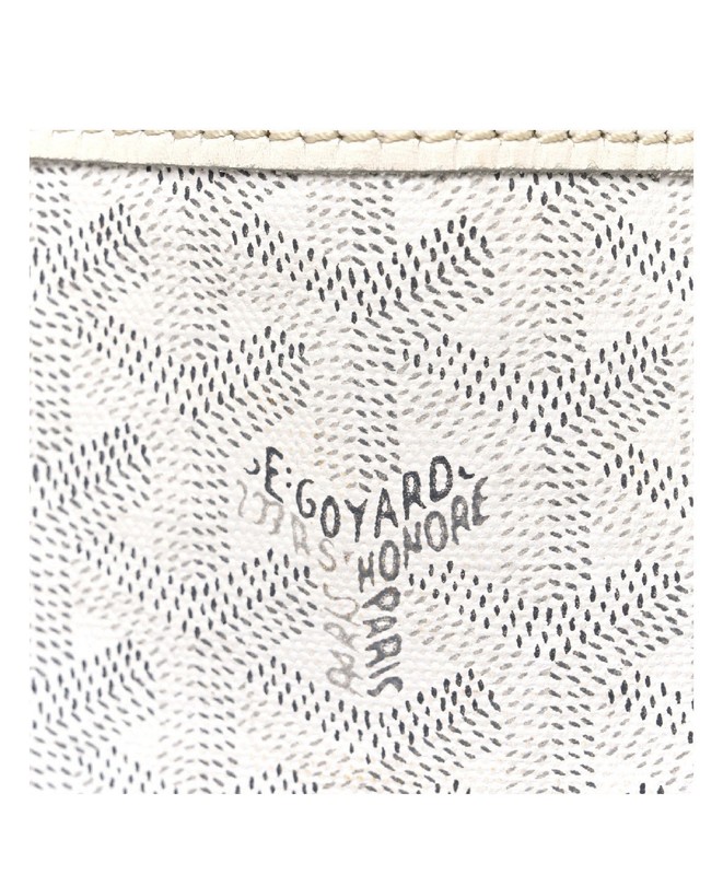 Goyard White/Gray Goyardine Tote Bag with Pouch Double Handles Silver HW gallery