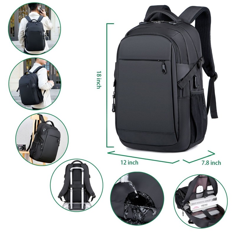Men Women Backpack Travel Rucksack School 15.6" Laptop Bag W/ USB Charging Port gallery
