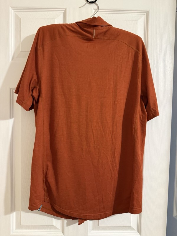 Smartwool Merino Sport 150 Short Sleeve Button-Up Shirt Men’s Medium RustOrange gallery