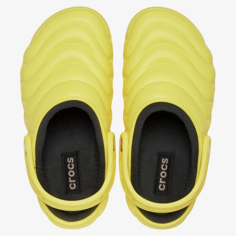 Crocs Classic 210059-100 Clogs Unisex Cyber Yellow Overpuff Lined Slip On DAB11 gallery