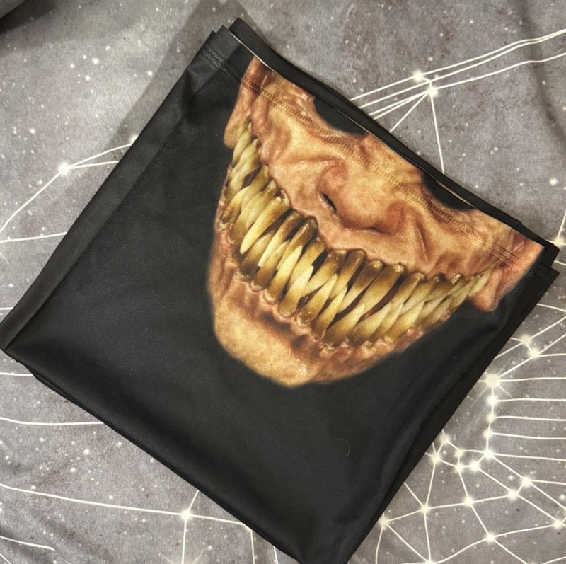(2) Reusable Unisex Immortal Masks Polyester Face Mask Skull Print (Black)