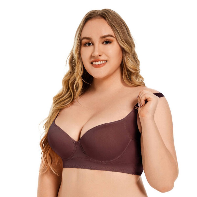 Ladies Bras Large Cup Intimate Padded Underwire Brassiere Skin-friendly Bralette