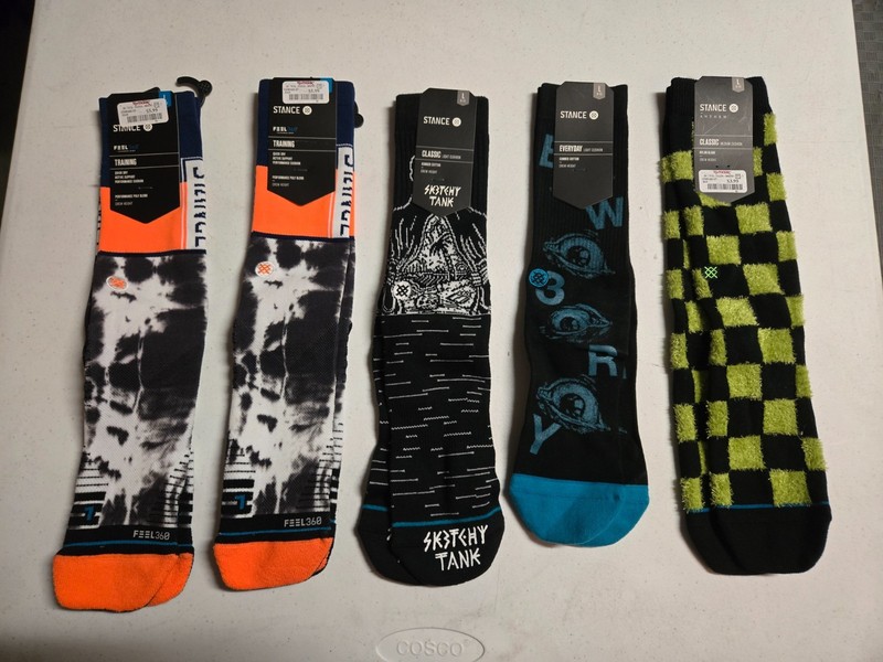 Lot of 5 Stance Socks NEW Odd Crazy Patterns Size Large