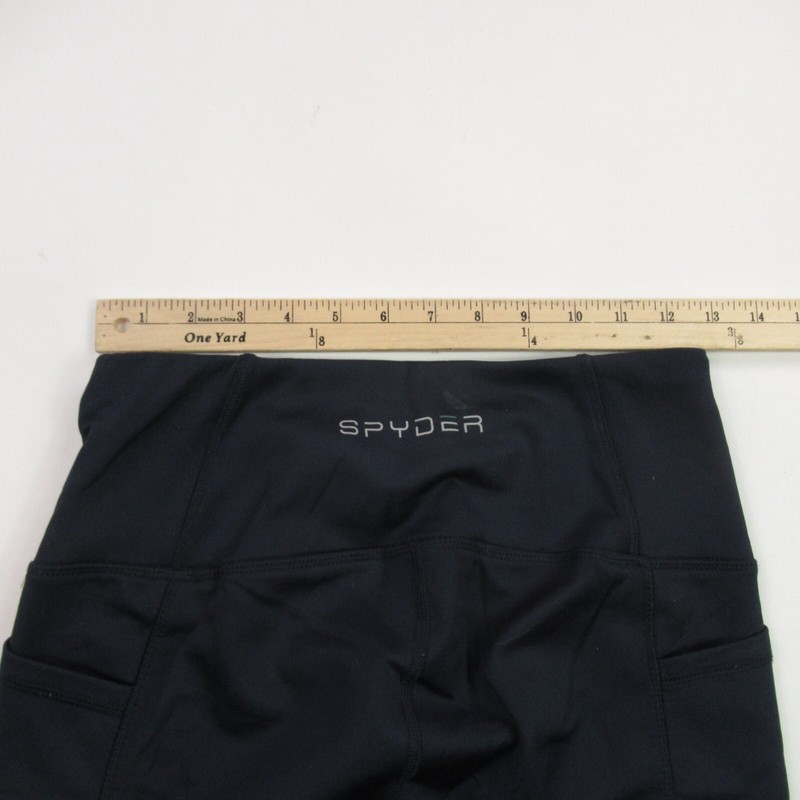 Sypder Leggings Womens Medium Stretch Lightweight Navy Running Yoga gallery