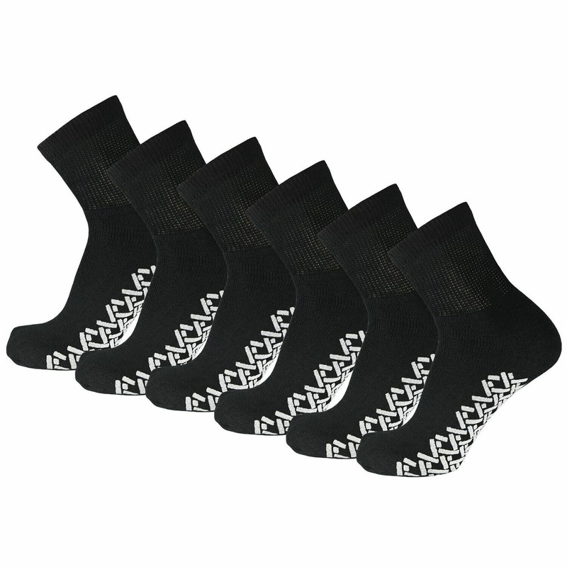 Non-Skid Diabetic Cotton Quarter Socks with Non Binding Top