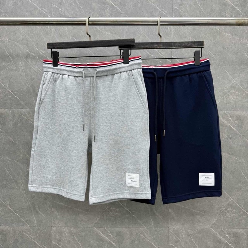 Thom Browne French Terry Casual Shorts RWB Rib Elastic Waist Sizes M-3XL