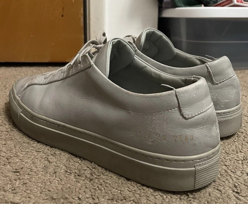 Common Projects Original Achilles Low Sneakers Gray Men’s Size 42 US 9 Grey Worn gallery