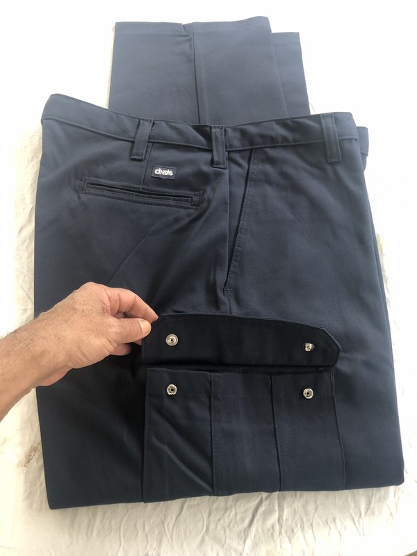 Lot Of 2 Cintas Comfort Flex Navy Blue Cargo Work Pant 38×32 #270-20 Relaxed Fit
