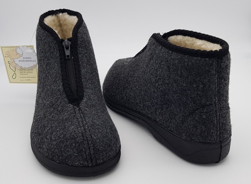 Winter Hausschuhe Hausstiefel Filz Schurwolle WARM 40-47 Hüttenschuhe Puschen gallery