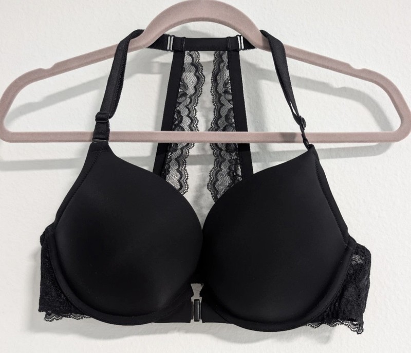 Torrid Curve Black Lace Racerback Push-Up Underwired Bra 40B