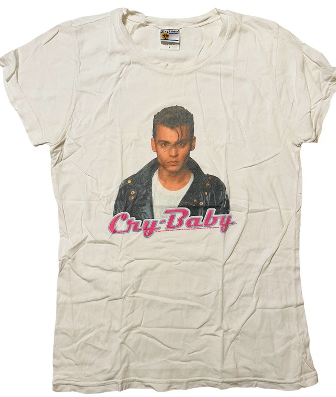 Vintage Cry-Baby Johnny Depp Unisex Tee Shirt John Waters T Shirt L