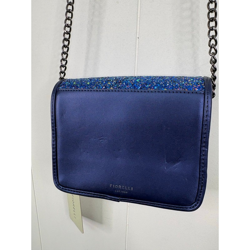 NWT Fiorelli Nighttails Blue Sparkle Shoulder Bag Flapover Crossbody Night Sky gallery