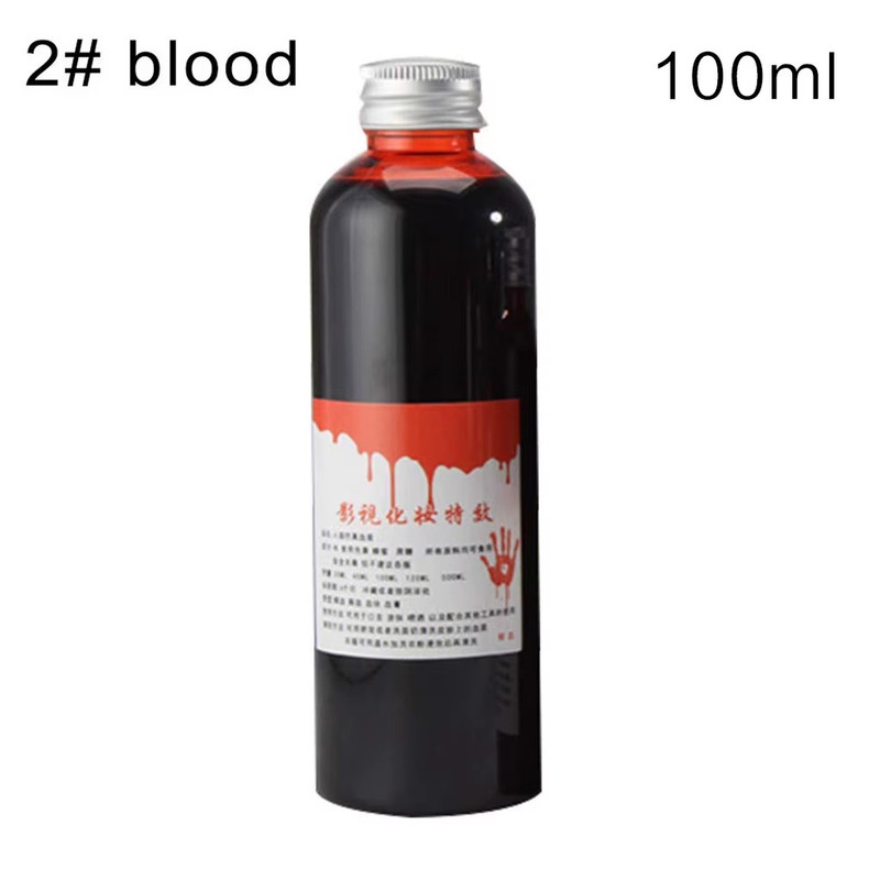 Fake Blood Halloween Makeup 30 60 100ml Stage Costume Props Washable FX