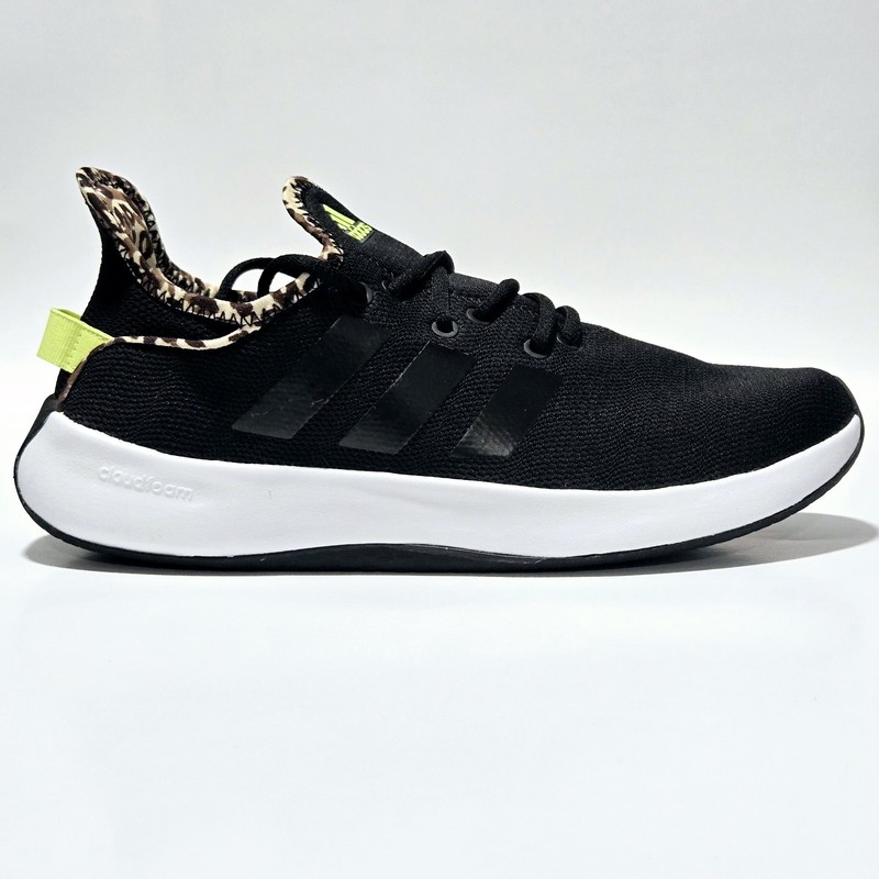 Adidas Cloudfoam Pure SPW Sneaker Shoes 9 Core Black Pulse Lime IG3150